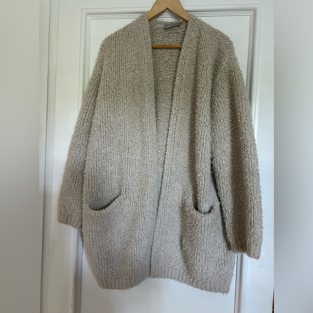 Vince fuzzy open front sweater